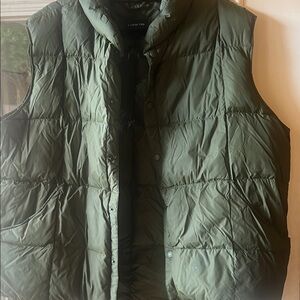 Land’s End Hunter Green Puffer Vest size XXL 70% down
